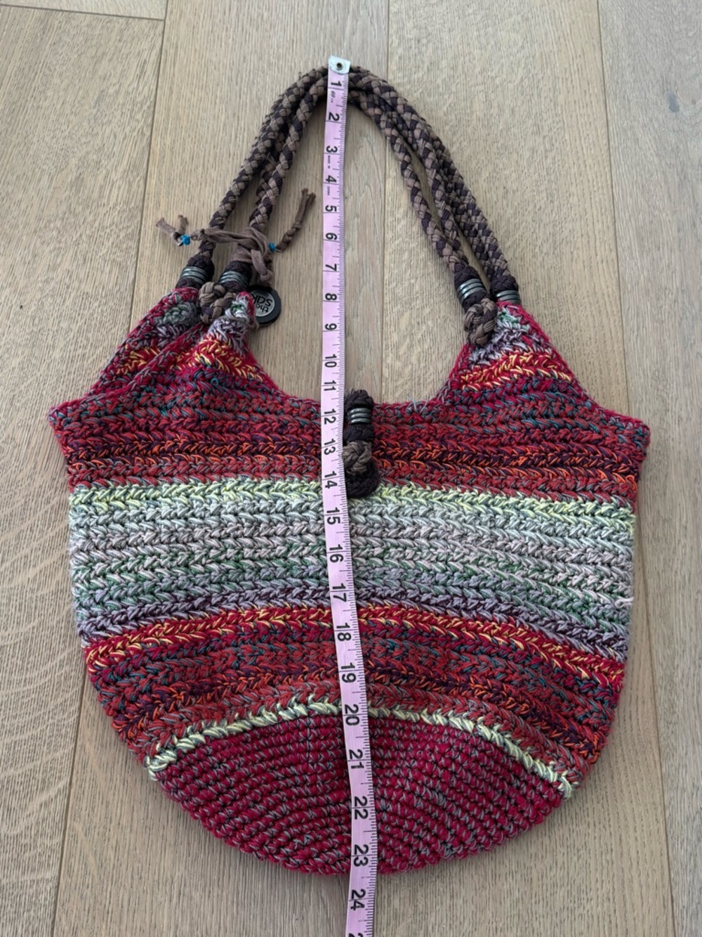 The Sak Multicolor Crochet Bucket Bag - Red & Green - Picture 11 of 11